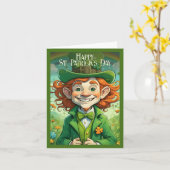 Glimlachen op St. Patrick's Day Kaart (Gele Bloem)