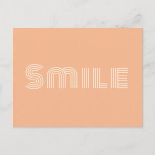 glimlachen   Peach Oranje Modern Quote Happy Posit Briefkaart