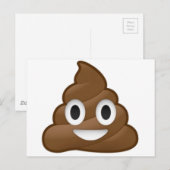 glimlachen Poop Emoji Briefkaart (Voorkant / Achterkant)