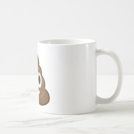 glimlachen Poop Emoji Koffiemok (Rechts)