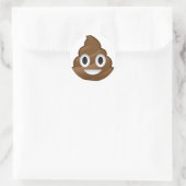 glimlachen Poop Emoji Ronde Sticker (Tas)