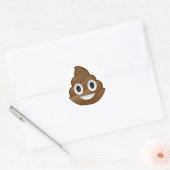 glimlachen Poop Emoji Ronde Sticker (Envelop)