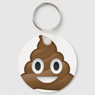 glimlachen Poop Emoji Sleutelhanger