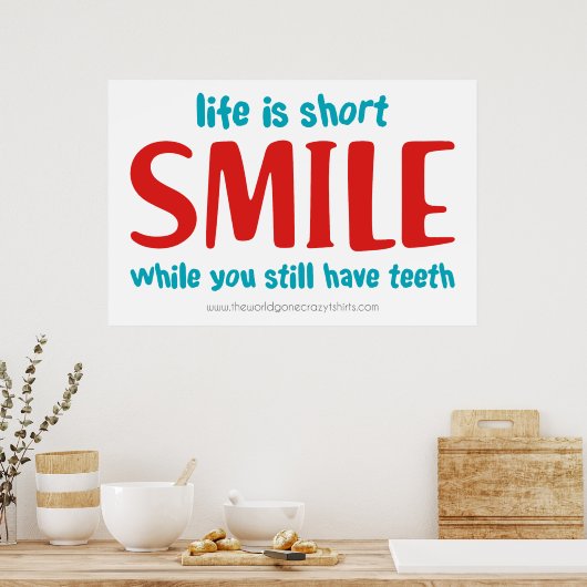 glimlachen poster (Keuken)