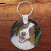 glimlachen Red Tri Aussie Sleutelhanger (Voorkant)