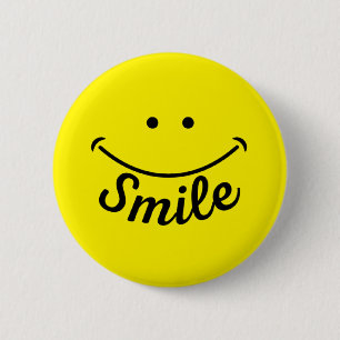 glimlachen ronde button 5,7 cm