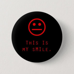 glimlachen ronde button 5,7 cm