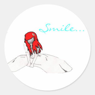 glimlachen ronde sticker