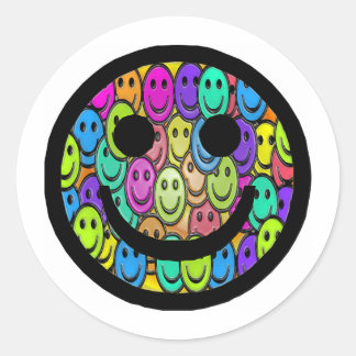 glimlachen ronde sticker