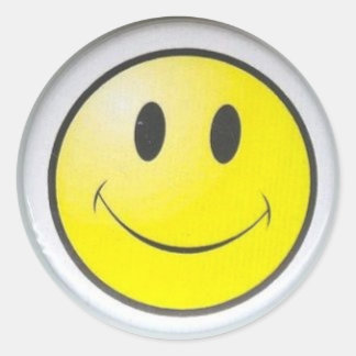 glimlachen ronde sticker