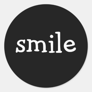 glimlachen ronde sticker