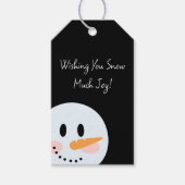 glimlachen Snowman Cadeaulabel (Voorkant)