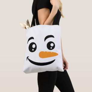 glimlachen Snowman Face Draagtas