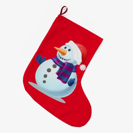 glimlachen Snowman Grote Kerstsok (Voorkant (Hangend))