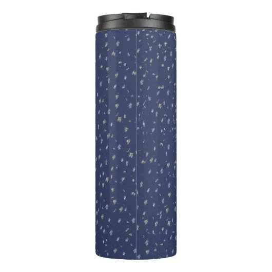 glimlachen Snowman Pet Scarf String-kerstlampjes Thermosbeker (Achterkant)