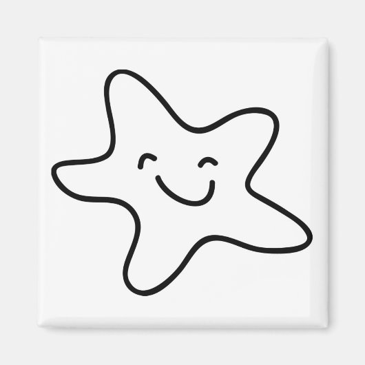 glimlachen Starfish Clipart Magneet (Voorkant)