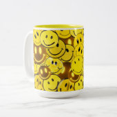 glimlachen tweekleurige koffiemok (Voorkant links)