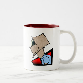 glimlachen tweekleurige koffiemok