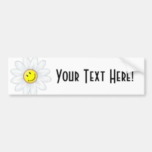 glimlachen van Daisy Flower Bumpersticker