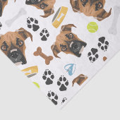 glimlachen van Dog Boxer Tissuepapier (Detail)