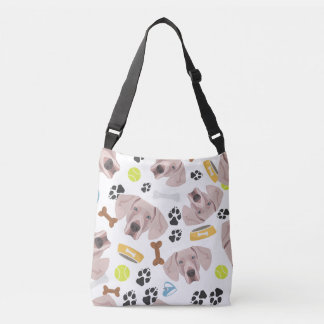 glimlachen van Dog Weimaraner Crossbody Tas