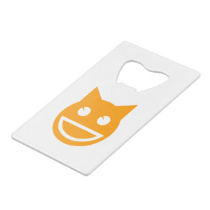 glimlachen van Emoji Cat Kredietkaart Flessenopener