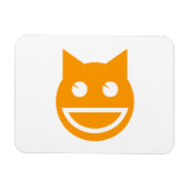glimlachen van Emoji Cat Magneet (Horizontaal)