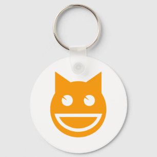 glimlachen van Emoji Cat Sleutelhanger