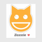 glimlachen van Emoji Cat Sticker (Vel)