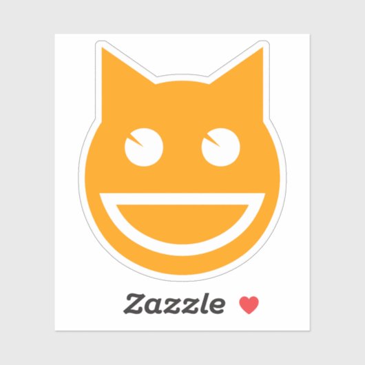 glimlachen van Emoji Cat Sticker (Vel)