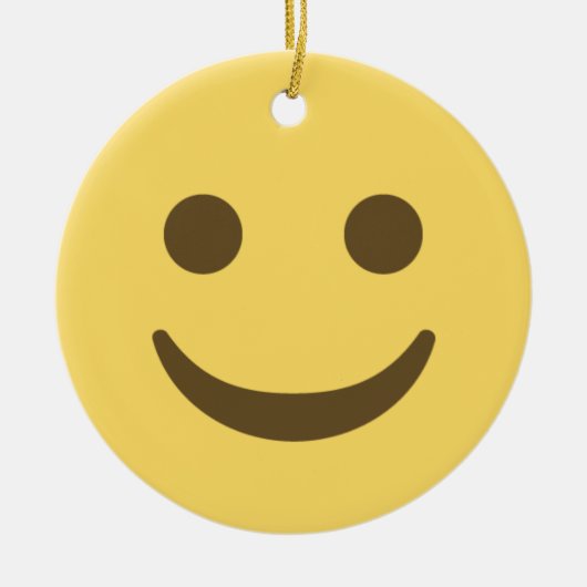 glimlachen van Emoji Keramisch Ornament (Voorkant)