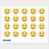 glimlachen van Emoji Ronde Sticker (Vel)