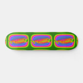 glimlachen van psychedelische walvissen skateboard (Horizontaal)