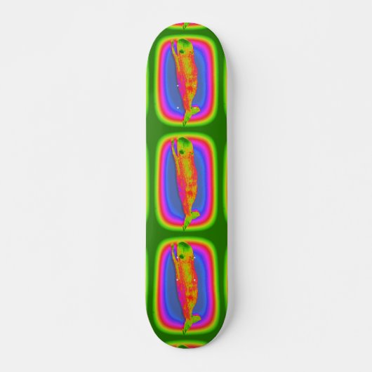 glimlachen van psychedelische walvissen skateboard (Voorkant)