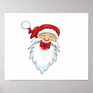 glimlachen van santa poster