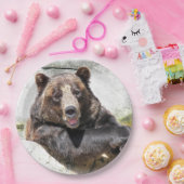 glimlachen van verjaardagsbeer papieren bordje (Feest)