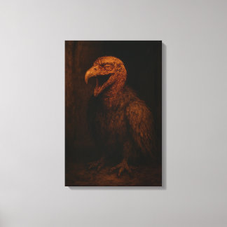 Glimlachen zijn gratis: grijnzende steeg-aasgier canvas afdruk