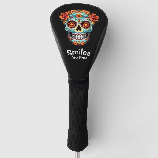 Glimlachen zijn gratis, net als de vreugde van Sug Golfheadcover (Voorkant)