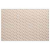 glimlachend bruin wit geïllustreerd S'more Pattern Stof (Yard (91,4 cm))