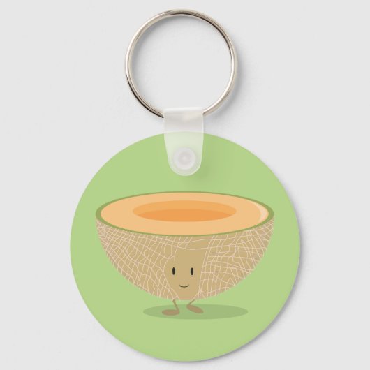 glimlachend Cantaloupe Sleutelhanger (Voorkant)