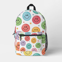 Glimlachend Emoji Patroon Bedrukte Rugzak