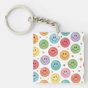Glimlachend Emoji Patroon Sleutelhanger