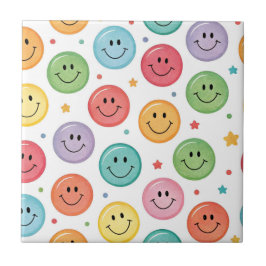 Glimlachend Emoji Patroon Tegeltje