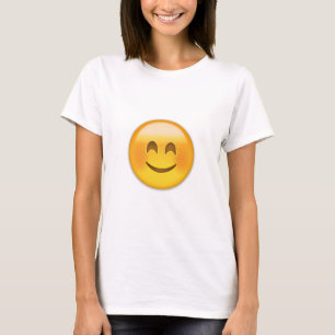 glimlachend gezicht met glimlachende ogen emoji t-shirt