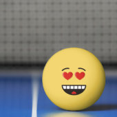 Glimlachend gezicht met hartvormige ogen Ping Pong Pingpongballen (Net)