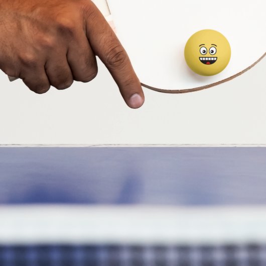 Glimlachend gezicht met open mond Ping-Pong Ball (Peddel)