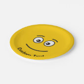 Glimlachend gezicht met open ogen papier Bord (Gekanteld)