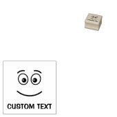 Glimlachend gezicht met open ogen Rubber Stamp Rubberstempel (Gestempeld)