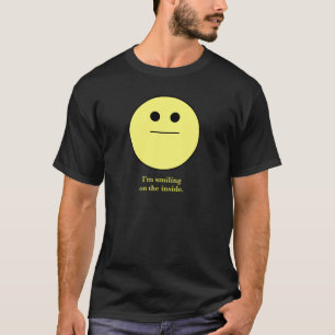 glimlachend gezicht niet glimlachen "Ik glimlach a T-shirt