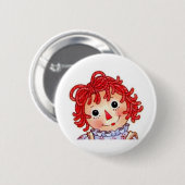 glimlachend gezicht ronde button 5,7 cm (Voorkant /achterkant)